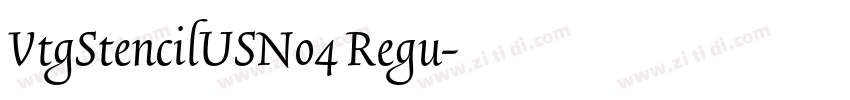 VtgStencilUSNo4 Regu字体转换